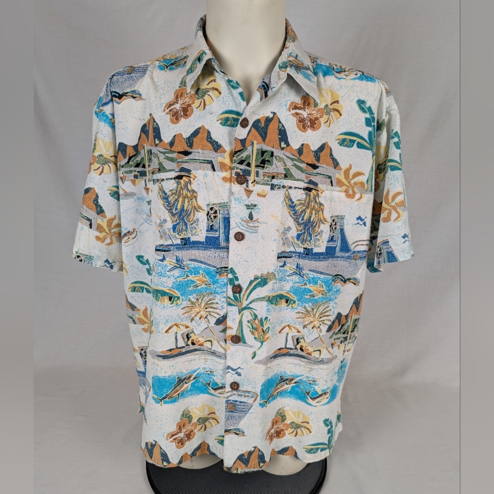Avi Collection by Kahala Button Up Hawaiian Shirt (XL)